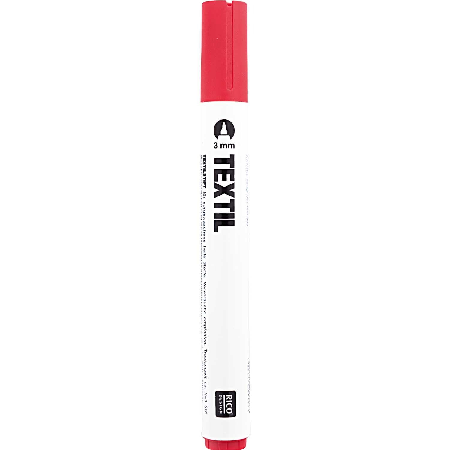 Rico Design Textilmarker helle Stoffe Rot