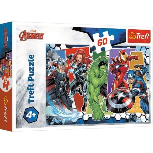 Trefl 17357 Unbesiegbare Rächer Marvel Avengers 60 Teile für Kinder ab 4 Jahren Puzzle