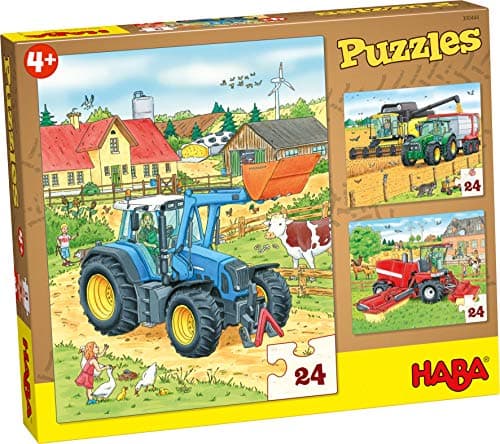 HABA Puzzle 300444 - Traktor und Co. [24 Teile]