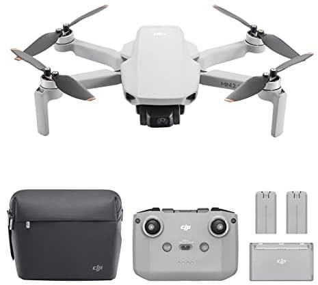 DJI Mini 2 SE Fly More Combo [3-Achsen-Gimbal 27K Video 12MP 31min Flugzeit QuickShots] grau