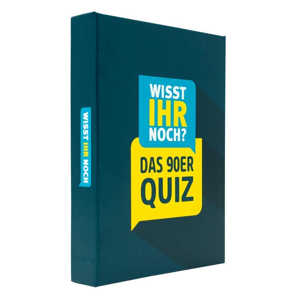 Wisst Ihr Noch? 90er Jahre Quiz Kartenspiel mit 200 Fragen in 4 Kategorien I Partyspiel als Geschenk Idee zu Weihnachten Wichtelgeschenk Silvester