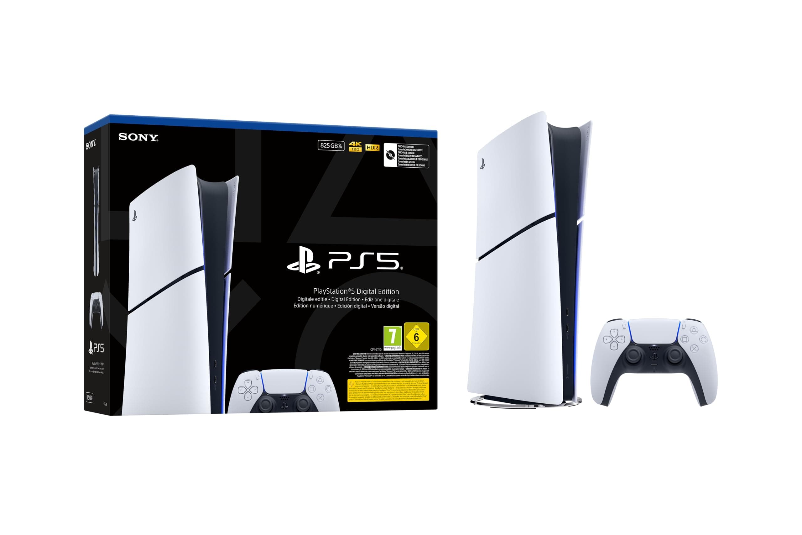 Sony PlayStation 5 Slim Digital Edition 825GB [inkl. Wireless Controller] weiß