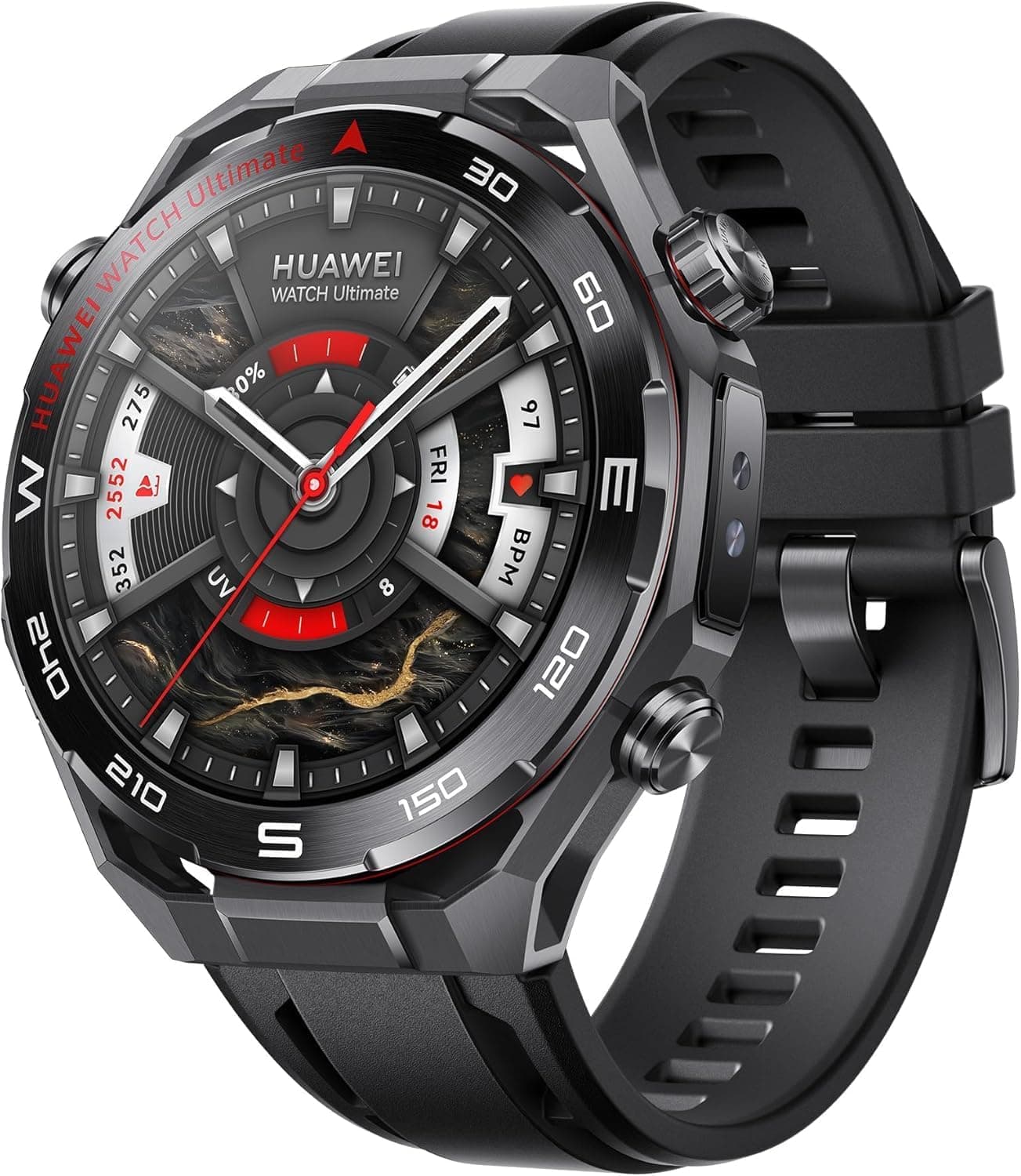Huawei Watch Ultimate 2 [Kautschukarmband schwarz] 47mm Keramikgehäuse schwarz