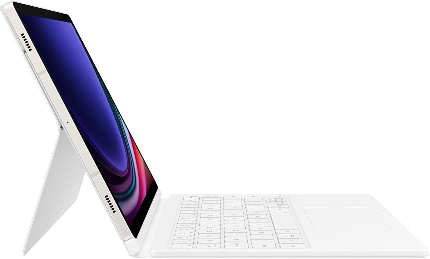 Samsung EF-DX725 Book Cover Keyboard mit AI-Taste [für Galaxy Tab S10 Lite S10 FE S9 FE S9] weiß