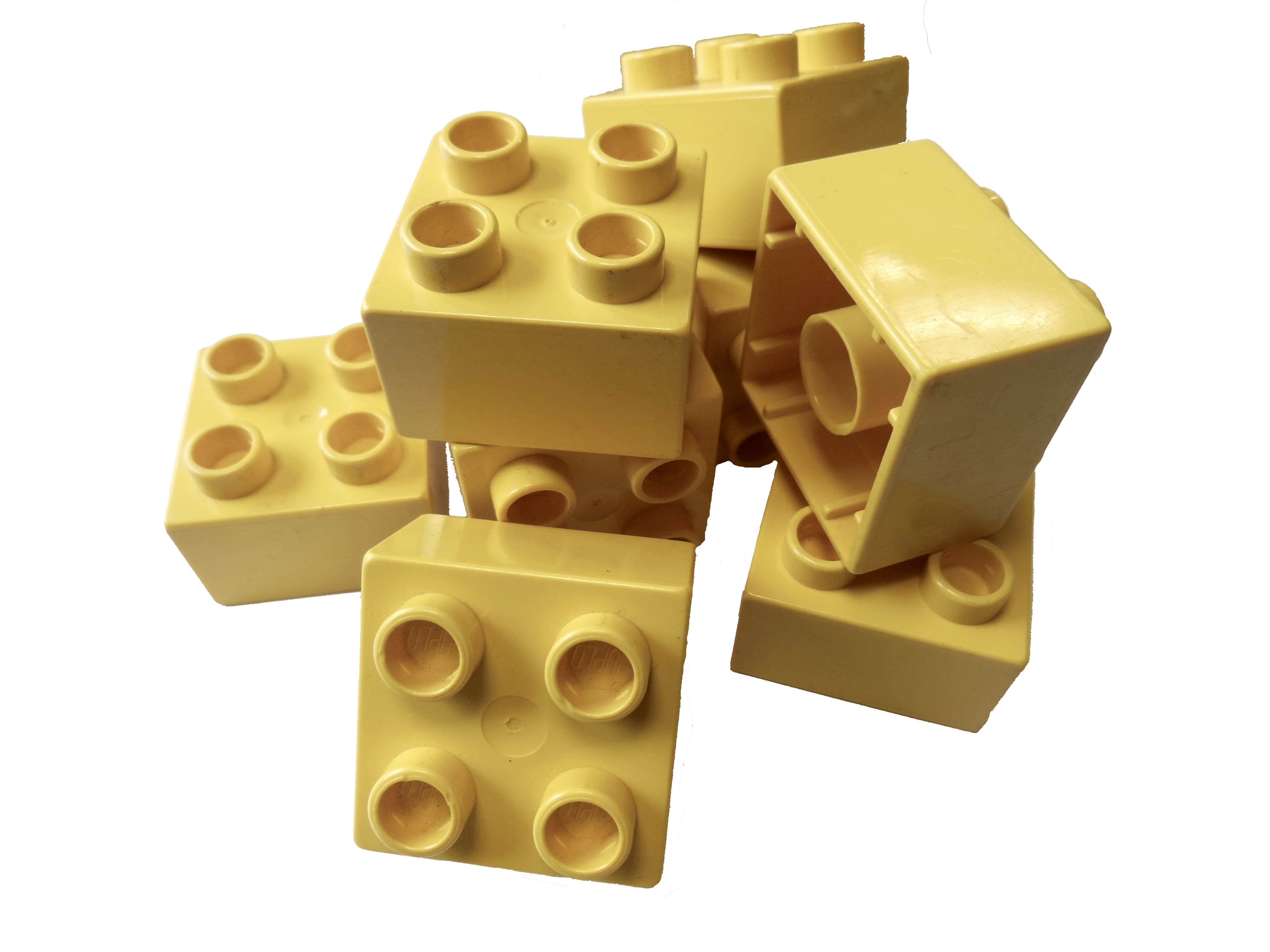 10x Lego Duplo Steine [4 Noppen (2x2)] gelb