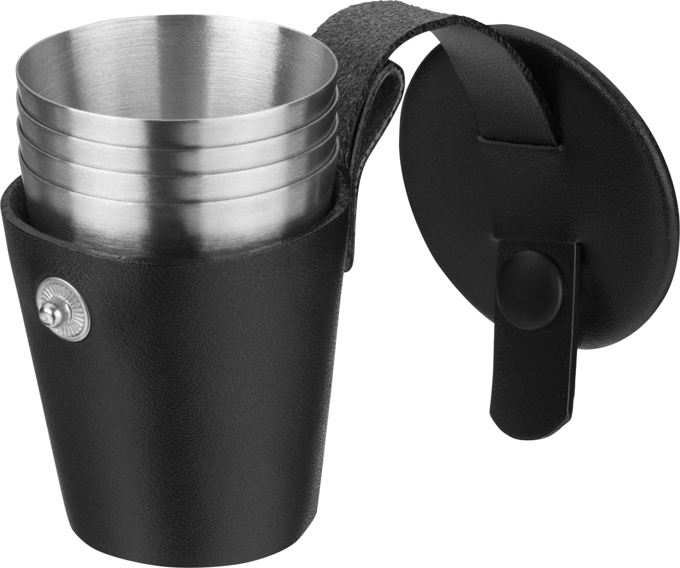 Manhattan Flachmann-Set mit Trichter und 4 Schnapsbechern, 7-teilig