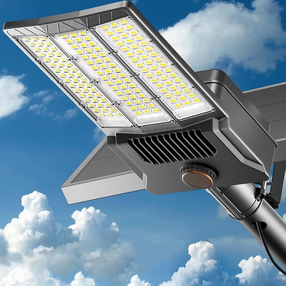 Solar-Straßenleuchten 5000W Gewerbliche Aluminium-Parkplatzbeleuchtung LED-Sicherheitsflutlicht mit Bewegungssensor Solarleuchten