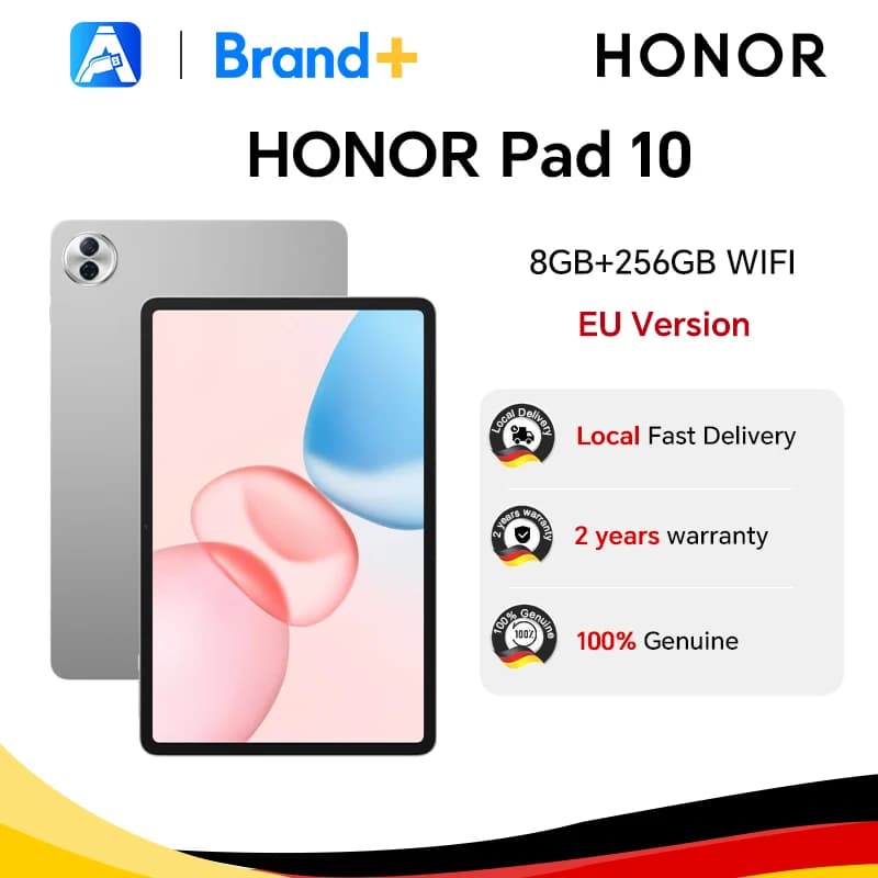 HONOR Pad 10, EU-Version Android WLAN-Tablet, 8GB+256GB, 10100mAh Akku, 12,1-Zoll 120Hz 2,5K Display, Snapdragon 7 Gen 3
