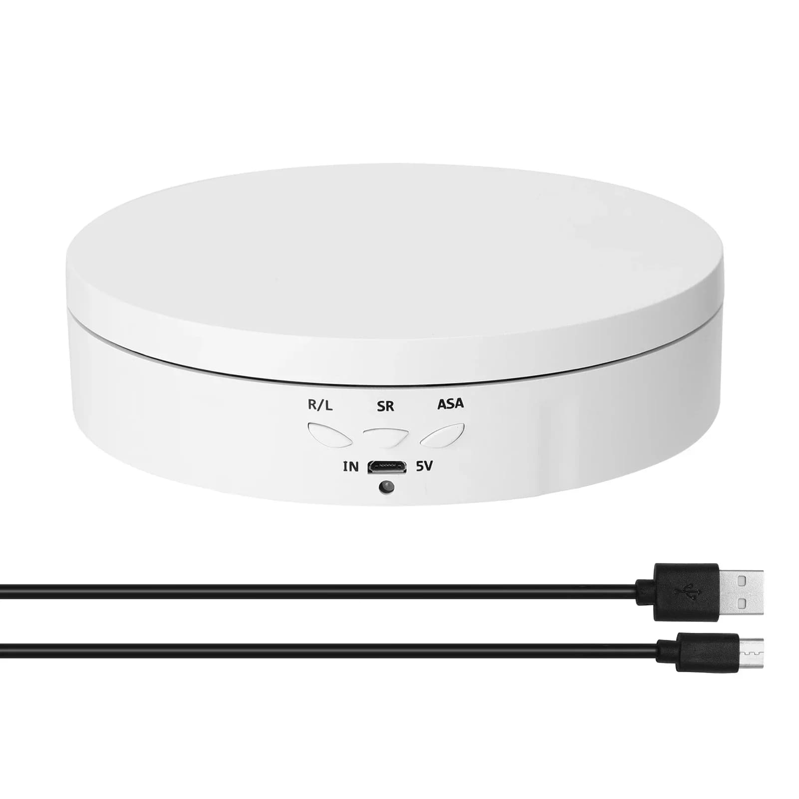 Motorisierter drehbarer Spiegelständer, 360-Grad-Drehteller, Schmuckhalter, USB-Stromversorgung, drehbares Schießen, drei Geschwindigkeiten
