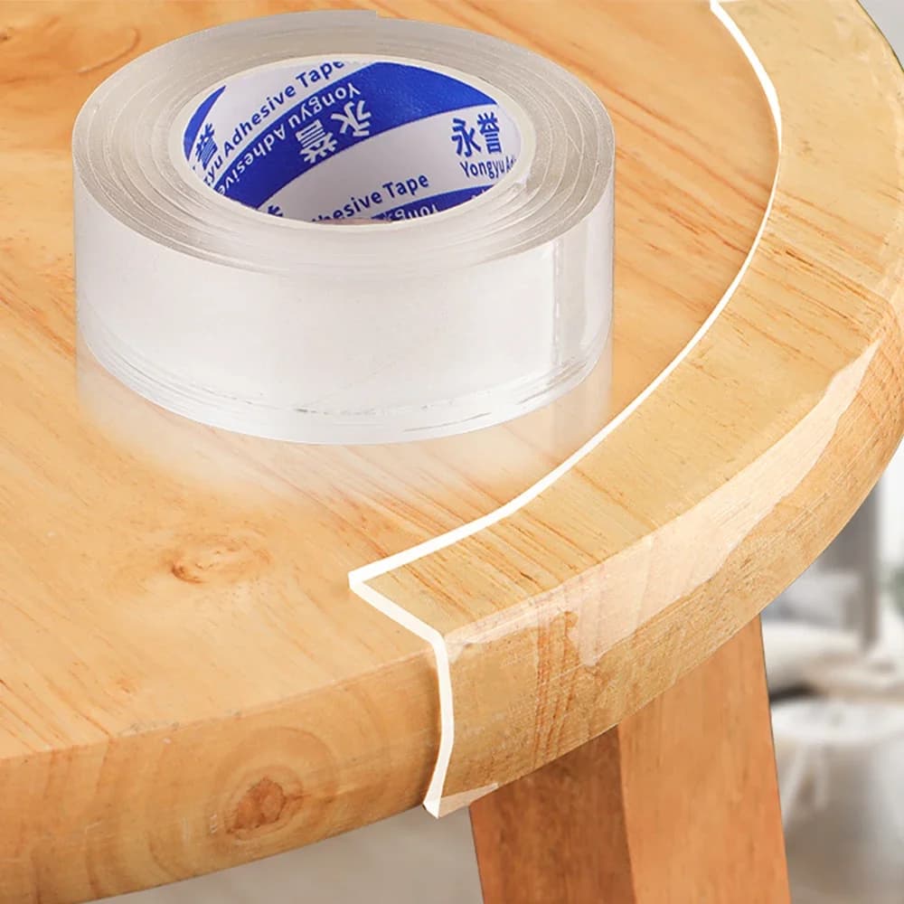 Nano-Klebeband, einseitiges Klebeband, transparent, wiederverwendbar, wasserdicht, Klebebänder, reinigbare Klebebänder für Küche und Badezimmer