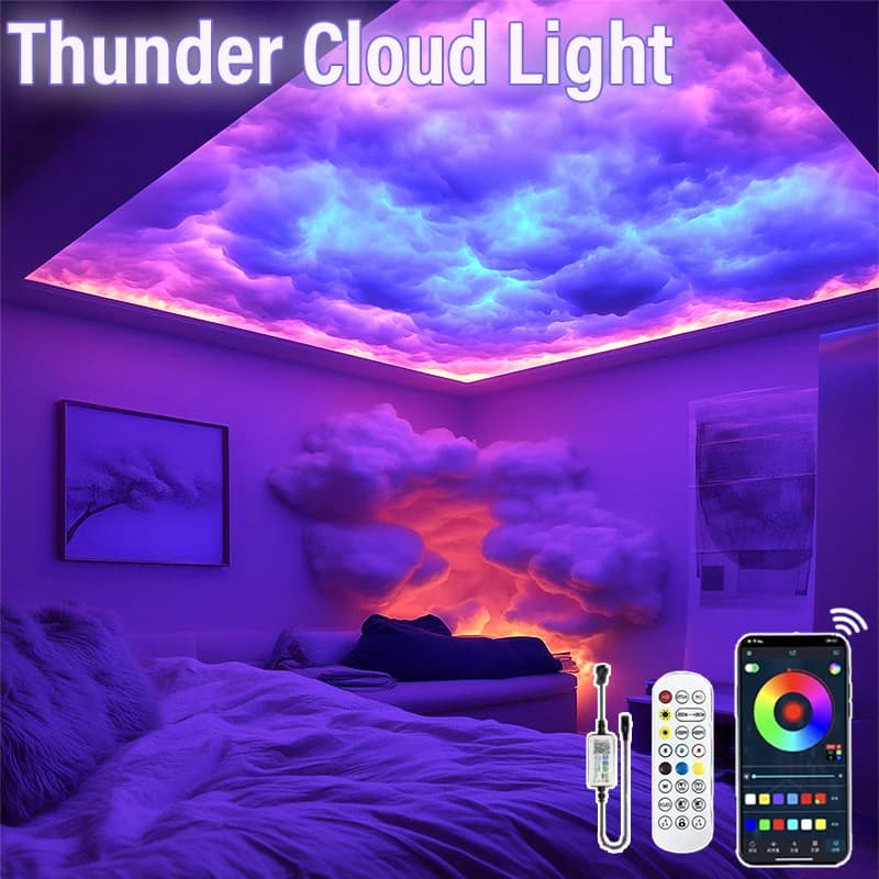 3D Thunder Cloud Lights LED für Deckenwolke Mehrfarbige Lichter Lightening Cloud Kit Baumwolle für Spielzimmer Dekor Schlafzimmer Veranda