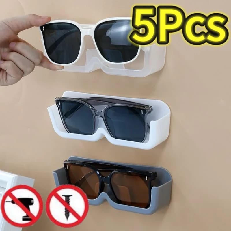 Wandmontierter Brillenhalter ohne Bohren, Sonnenbrillen-Displayhalter, Kleiderschrank-Dekoration, Aufbewahrungsbox, Sonnenbrillen-Organizer