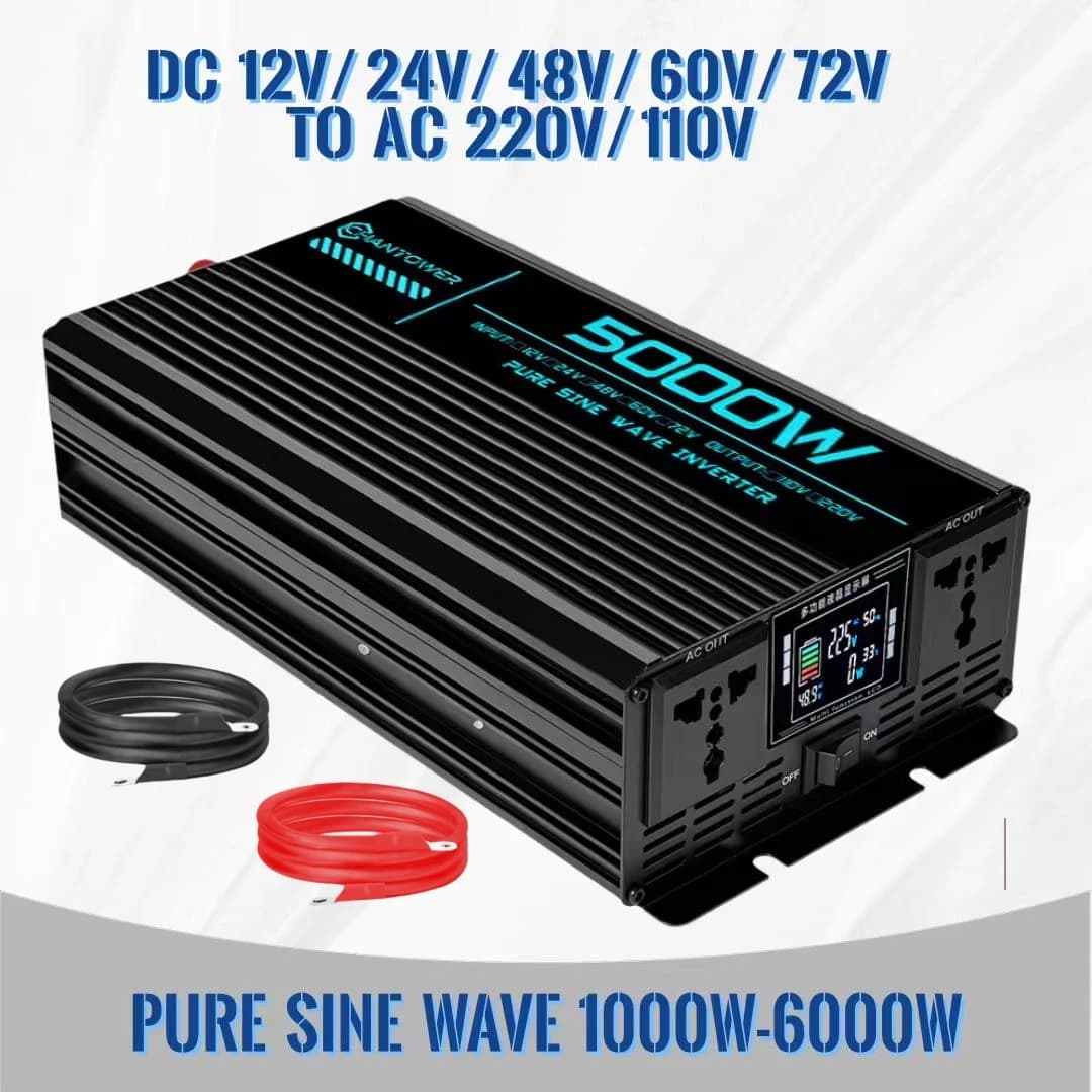 Reiner Sinus-Wechselrichter DC 12 V/24 V/48 V/60 V/72 V zu AC 220 V/110 V 1000 W 2000 W 3000 W 4000 W 5000 W Stromrichter Auto-Solar-Wechselrichter