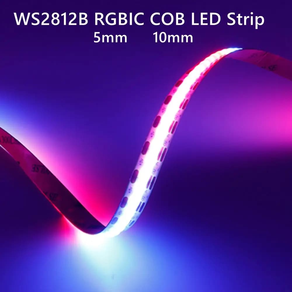 WS2812B RGBIC Individuell adressierbarer COB-LED-Streifen WS2812 Hohe Dichte 60/100/160 LEDs/m 5 mm/10 mm COB-LED-Licht DC5V