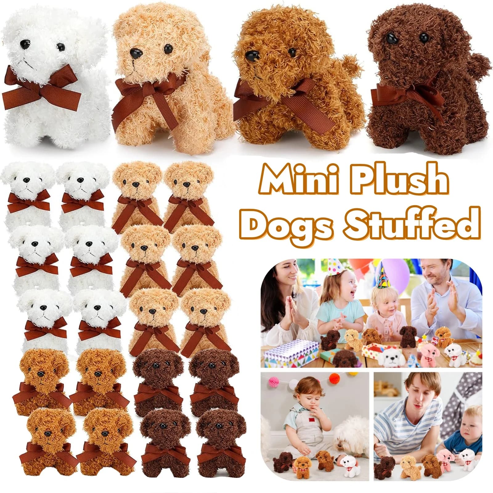 8–40 Stück 5 Zoll Mini-Plüschhunde, kleiner ausgestopfter Hund, großes Plüschtier, Adopt a Dog, Partygeschenke für Geschenktütenfüller,