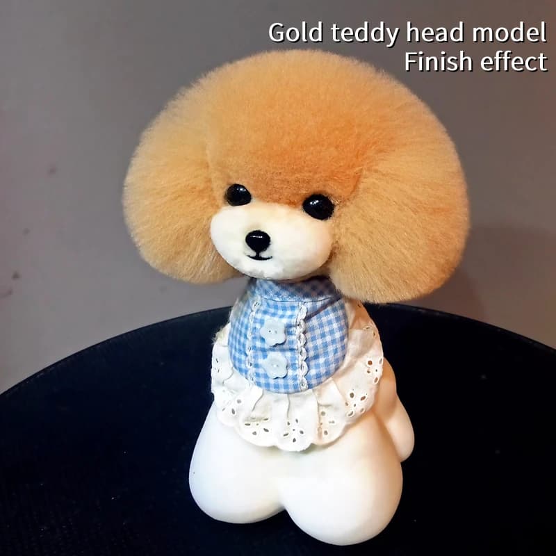 Kran Marke Haustier Simulation Haarpflege gefälschte Hund Kopf Modell Praxis Hund Standard Teddy Kopf Skelett Modell Hund Kopf gefälschte Haar