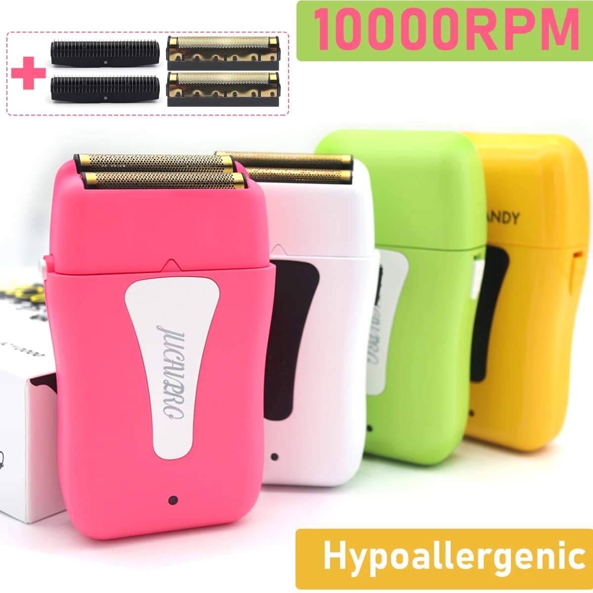 10.000 U/min JUCAI PRO JC10000 Professioneller hypoallergener Elektrorasierer aus Folie für Herren, Bartschneider,