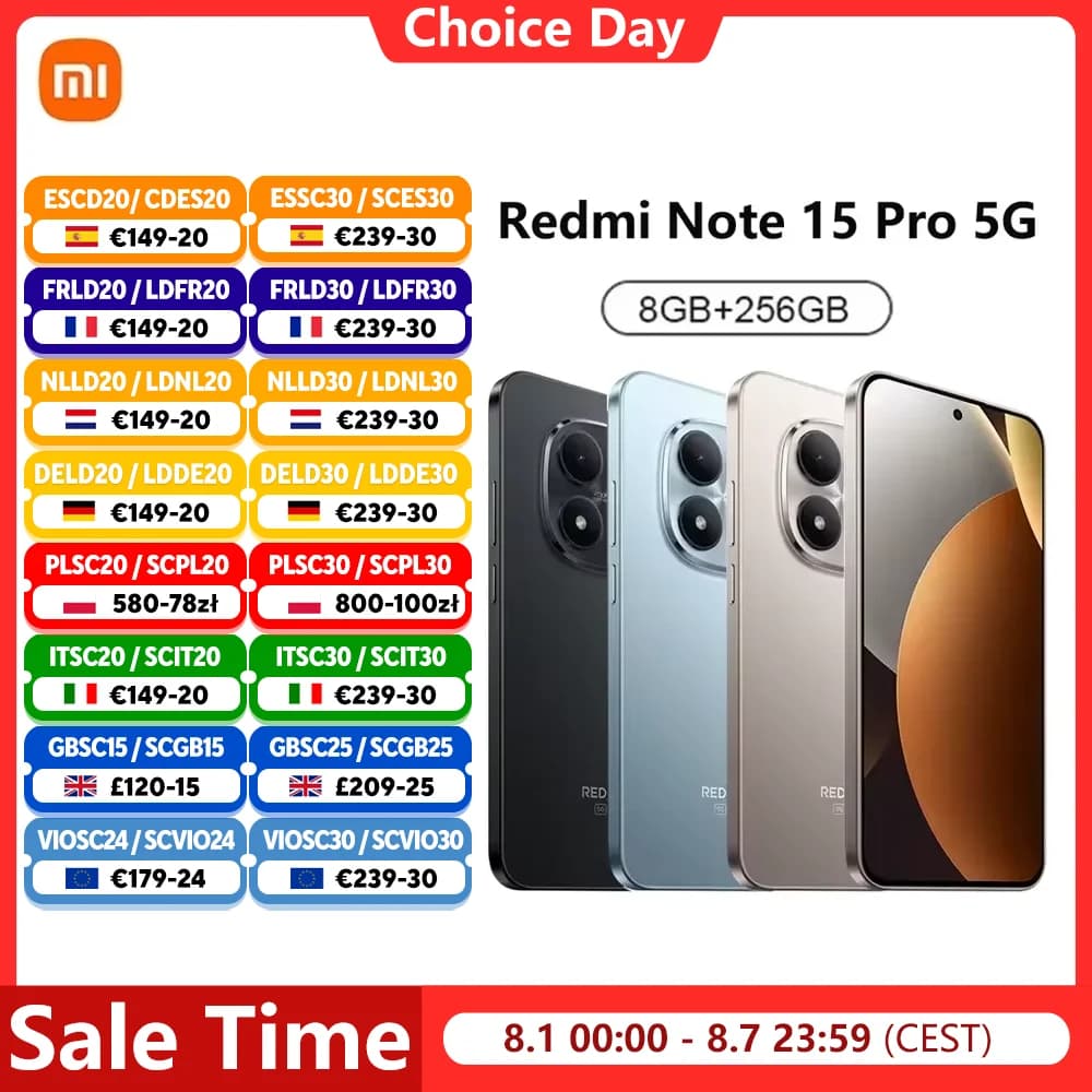 Xiaomi Redmi Note 15 Pro 5G Smartphone, NFC MTK Dimensity 7400-Ultra 6,83 Zoll 120Hz Display 200MP Kamera 45W Ladefunktion Akku 6580mAh