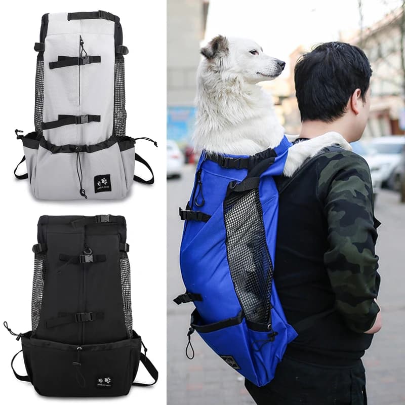Reise-Rucksack für Haustiere, Transporttasche für Mittelgroße und Große Hunde, Tarnmuster-Hundetasche für Samojeden, Labradors, Corgis