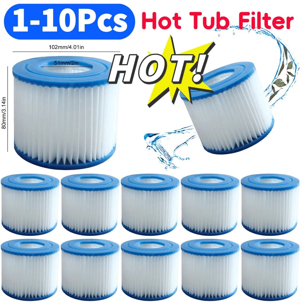 1–10 Stück VI-Filter für Lay Z Lazy Hot Tub Spa Pool Pool Filterkartusche Ersatz für Intex Typ VI Filter Schwimmbad sauber