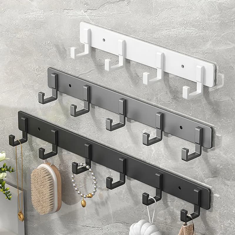 Haken mit starkem Klebstoff zur Wandmontage, Handtuchhalter für Badezimmerwand ohne Bohren, Kleiderbügel für Küche und Bad, belastbarer Klebehaken