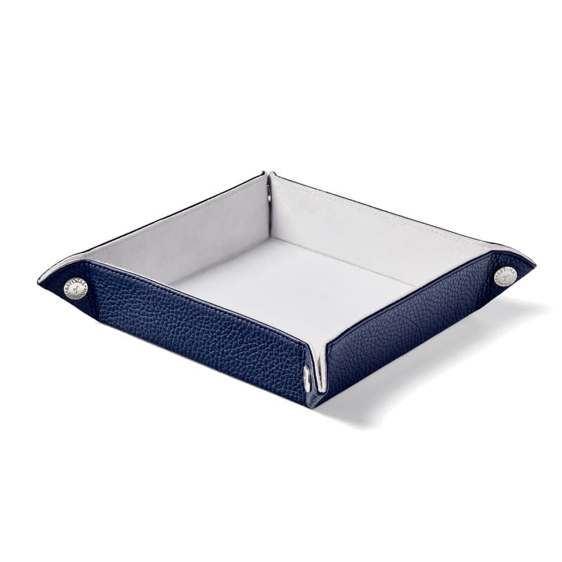 Aspinal of London - Mittleres Ablagetablett in Marineblau mit Kieselsteinen