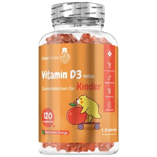 Vitamin D3 Gummibärchen für Kinder 120 Stück l Für Kinder, 4-12 Jahren l Online bestellen