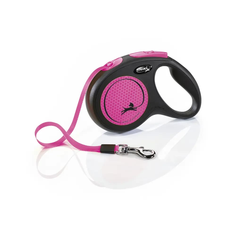 Hundeleine aus Gurtband Nobby Pet Flexi New Neon