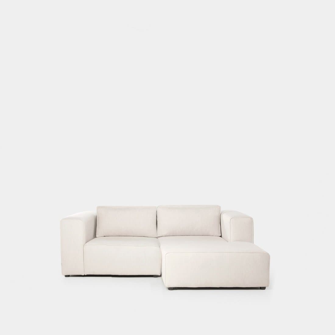 2-Sitzer Modulsofa mit Chaiselongue rechts Beige Owen