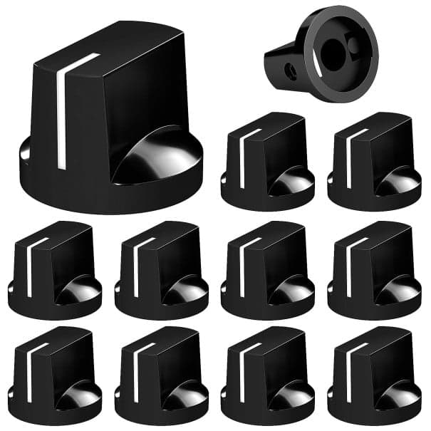 10 Stück Kunststoffknöpfe 6,35 mm für Gitarrenpedale Steuerknöpfe für Effektpedale und Verstärker Ersatzteile für Musiker