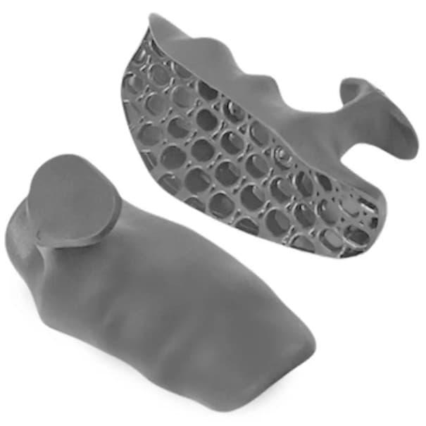 2er Set elastische Fingertrainer 9,1 x 4,3 x 2 cm Waben-PVC-Grifftrainer Rehabilitationshilfe für Hand und Unterarm grau