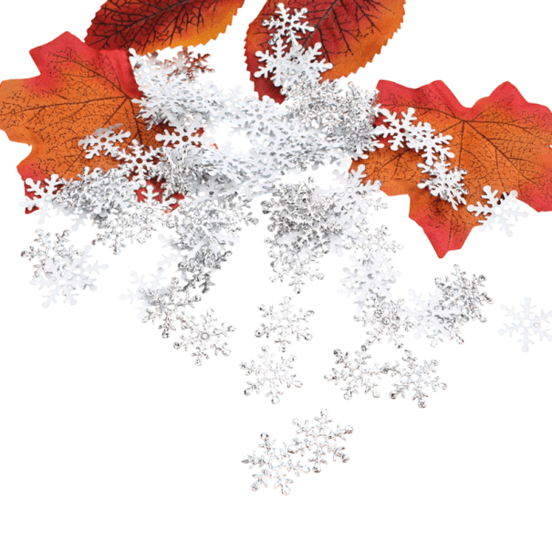 300 Stück Papier Schneeflocken Winter Weihnachtskonfetti für Hochzeiten Geburtstagsfeiern Festliche Dekoration Raumdekoration Verschiedene Farben