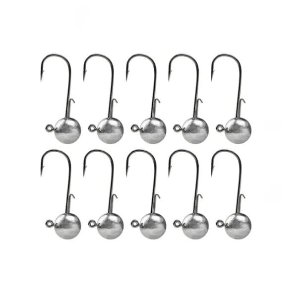 Jighaken mit großem Kopf, 10 Stück, 5 g, Spinnhaken, Angeln, Kunstköder, Jigkopf, scharfer Haken für Raubfische, Ködermontage
