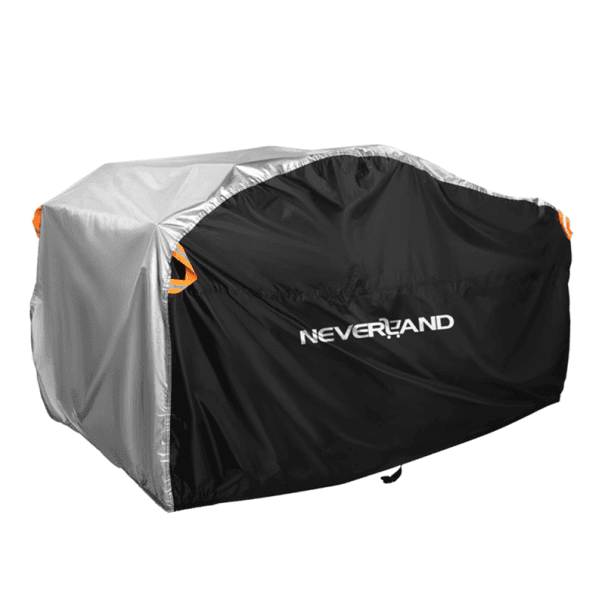 Wasserdichte ATV-Abdeckung 256 x 110 x 120 cm Strapazierfähige ATV-Plane Schutz vor Regen, Schnee, Staub, Sonne, UV-Strahlung silbern