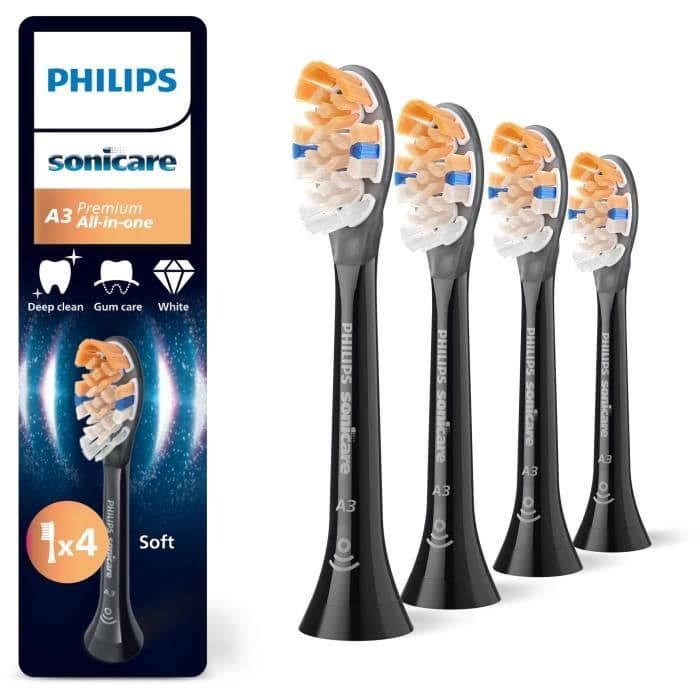 Packung Mit 4 Bürstenkopf - Philips - Hx9094/88 - A3 Schwarz