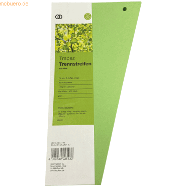 Soennecken Trennstreifen oeco 1433 12,5/6,5x24cm grün 100 Stück