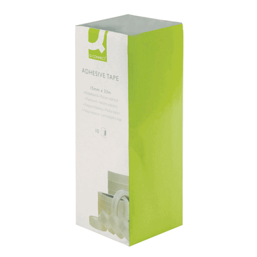 Q-Connect Klebeband - 15 mm x 33 m 10 Rollen transparent.