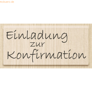 Heyda Motivstempel 'Einladung zur Konfirmation' 6,8x2,8cm
