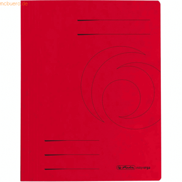 10 x Herlitz Schnellhefter A4 Karton rot