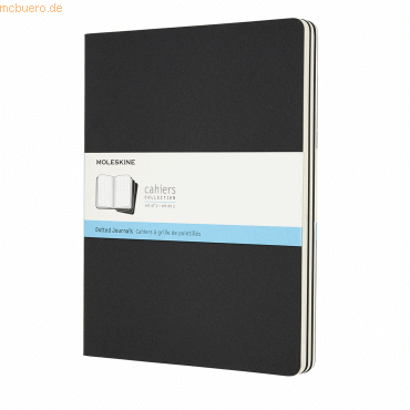 Moleskine Notizheft Cahier XL 19x25cm Punktraster Kartoneinband VE=3 S