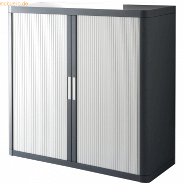 Paperflow Rollladenschrank BxTxH 110x41,5x104,5cm 2 Böden anthrazit/gr