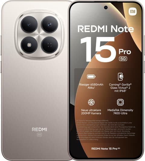 Xiaomi Redmi Note 15 Pro 5G 8GB RAM 256GB Dual-SIM titanium