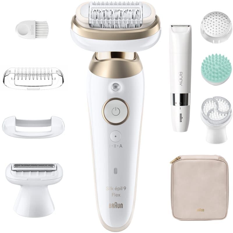 Braun Silk-épil 9 Flex SkinSpa 9-481 3D Epilierer mit voll flexiblem Kopf für die Nass- und Trockenrasur 1 St.