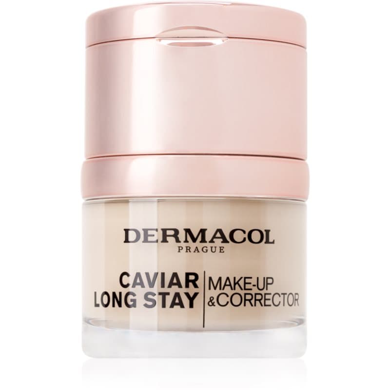 Dermacol Caviar Long Stay Langanhaltendes Make-up mit Kaviarauszügen und Korrektor Farbton 1 Pale 30 ml