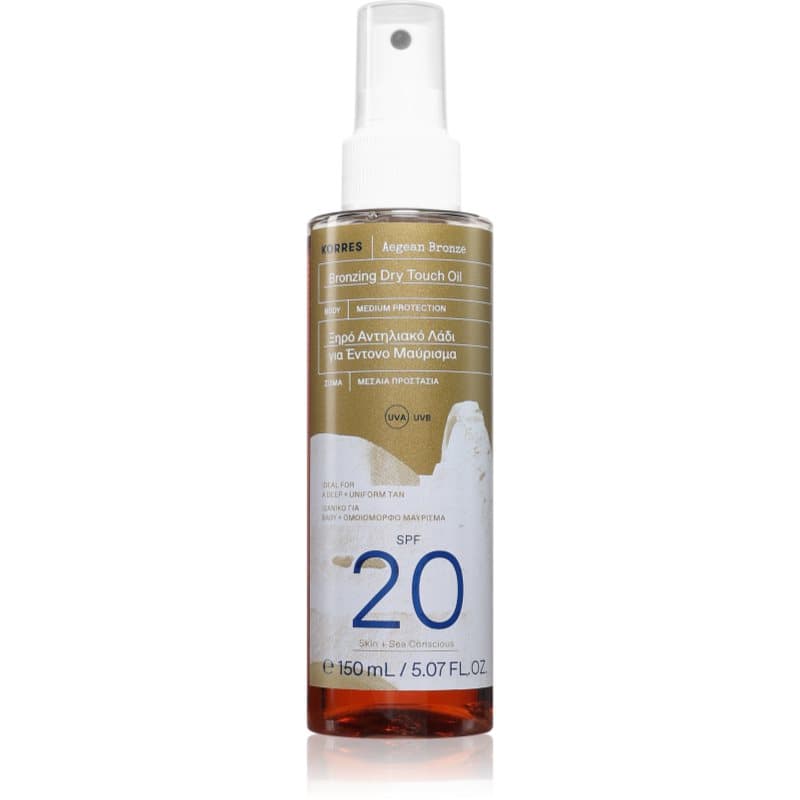 Korres Aegean Bronze Trockenöl für markantere Bräune SPF 20 150 ml