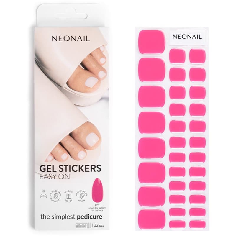NEONAIL Easy On Gel Stickers Nagelaufkleber Verwendung mit einer UV/LED-Lampe Farbton P02 32 St.