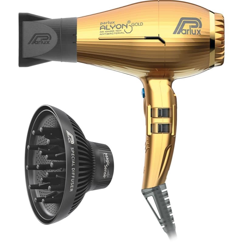 Parlux Alyon + Magic Sense Profi-Haartrockner mit Ionisator + Diffuser Gold 1 St.