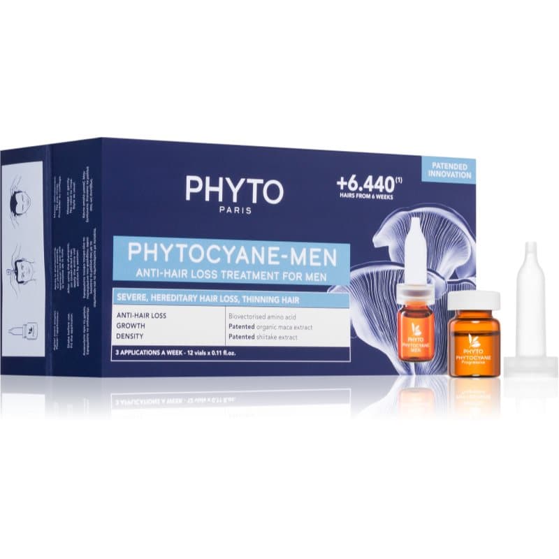 Phyto Phytocyane Anti-Hair Loss Treatment For Men Pflege zur Förderung des Haarwachstums und gegen Haarausfall 12x3.5 ml