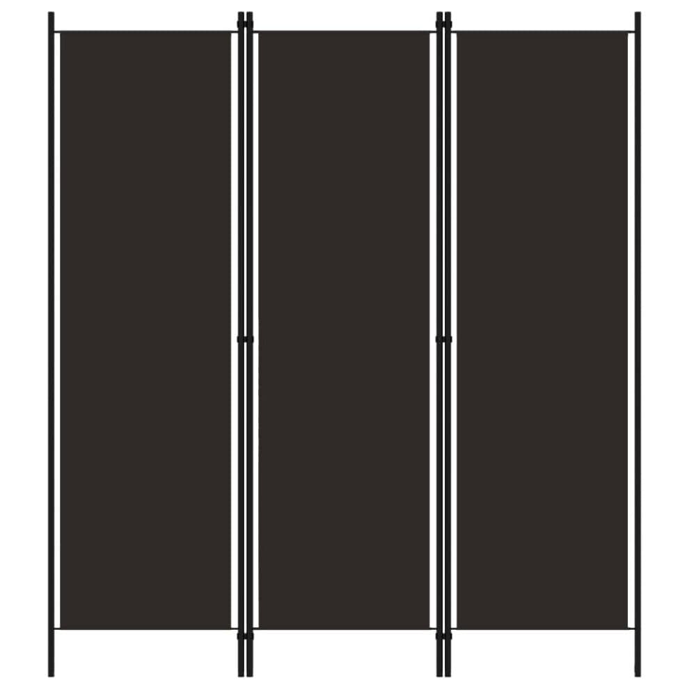 vidaXL 3-tlg. Raumteiler Braun 150x180 cm