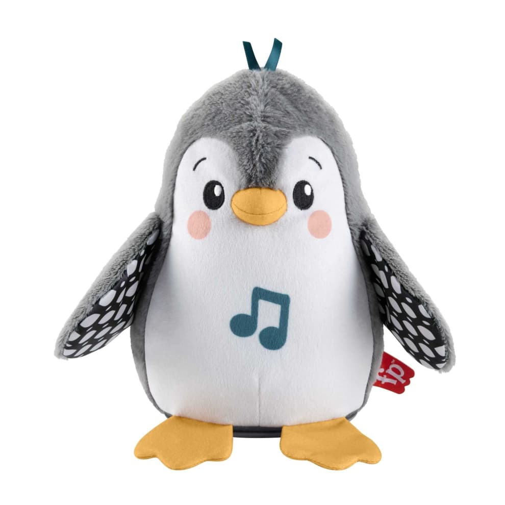Fisher-Price Baby-Pl?sch-Babyspielzeug ?Flap & Wobble Pinguin? mit Musik und Bewegung f?r sensorisches Spielen auf dem Bauch